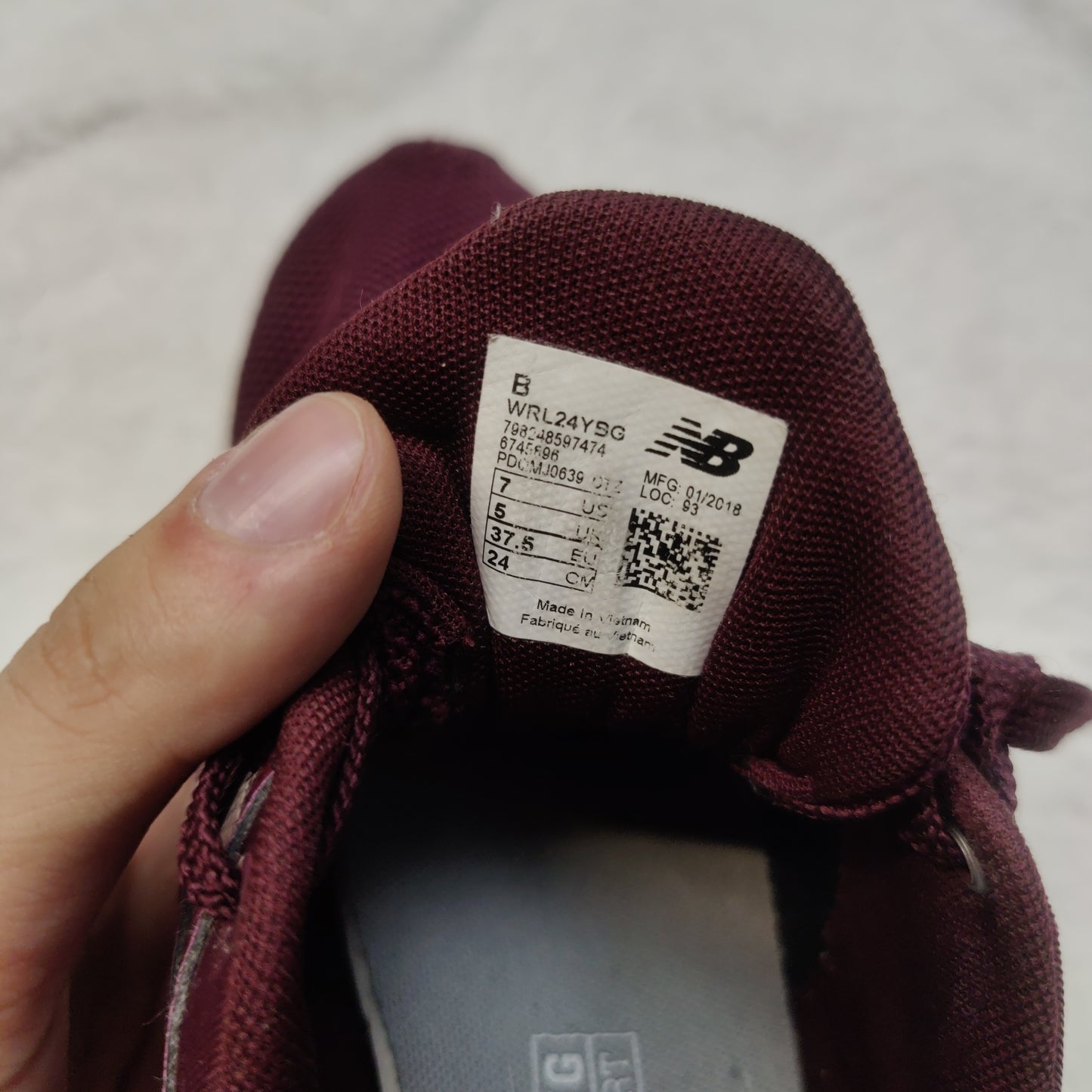 New Balance 24V1 Burgundy Red Sneaker Trainers Shoes Women UK 5 EU 37.5