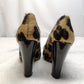 Marian Spain Vintage Leather Leopard Court Heels Shoes Women UK 3 EU 35