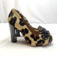 Marian Spain Vintage Leather Leopard Court Heels Shoes Women UK 3 EU 35