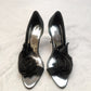 Karen Millen England Black D'Orsay Heels Shoes Women UK 7 EU 41