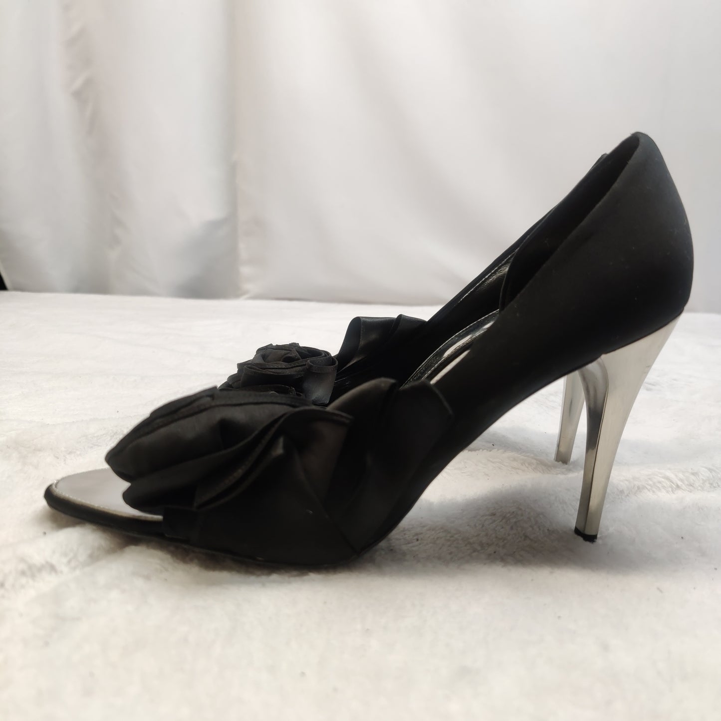 Karen Millen England Black D'Orsay Heels Shoes Women UK 7 EU 41