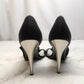 Karen Millen England Black D'Orsay Heels Shoes Women UK 7 EU 41