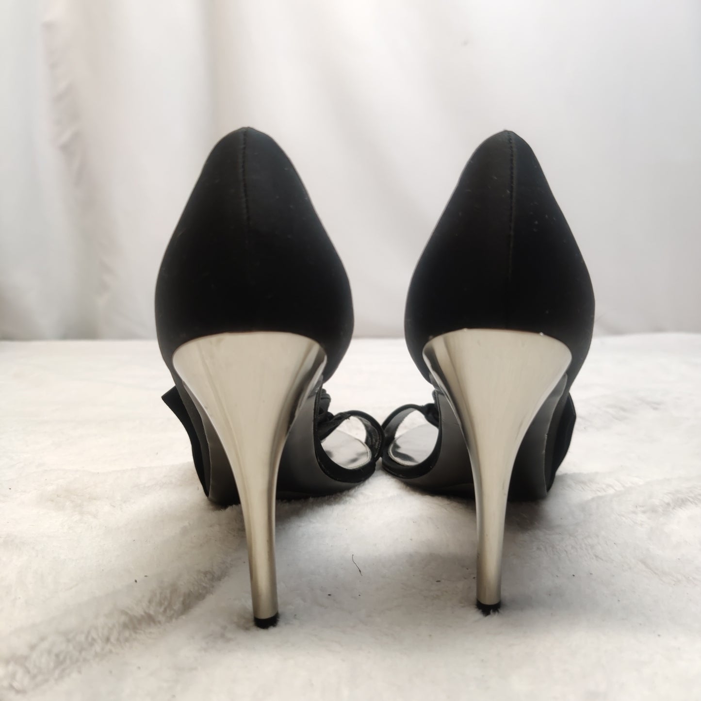 Karen Millen England Black D'Orsay Heels Shoes Women UK 7 EU 41