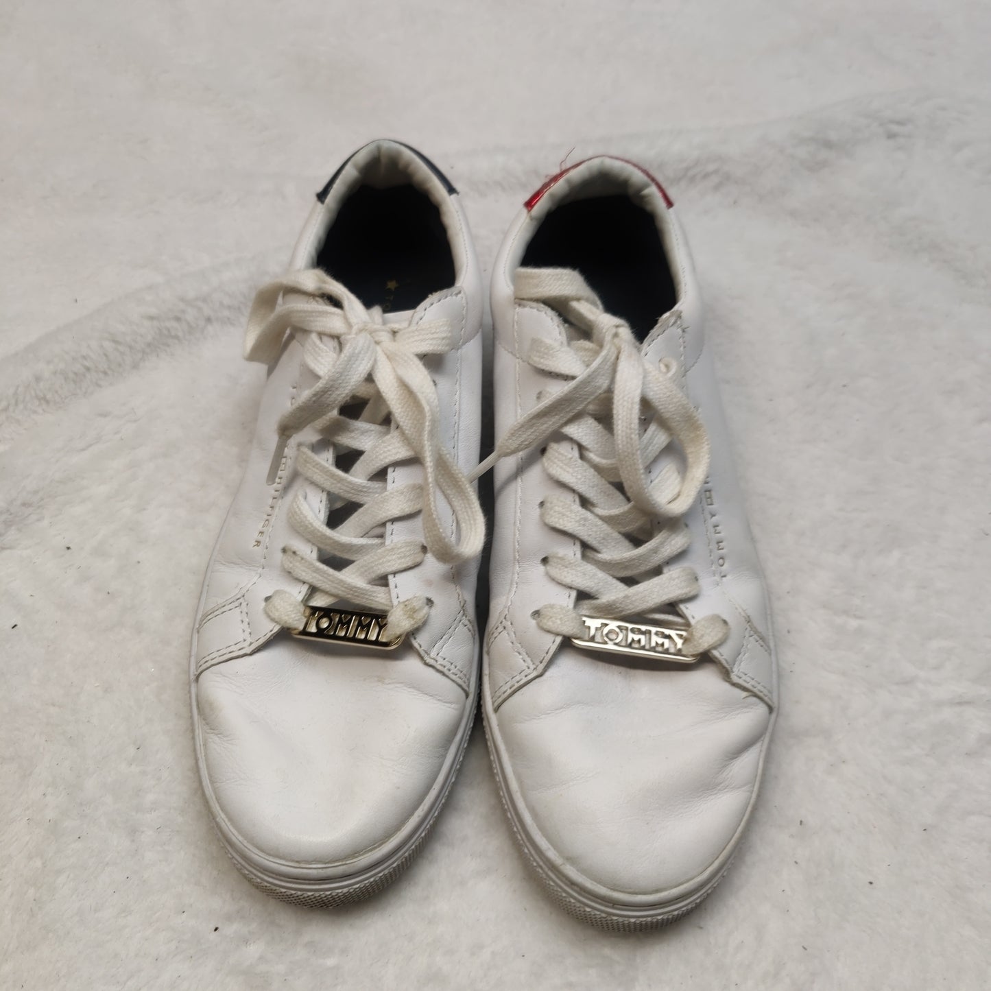 Tommy Hilfiger White Leather Sneaker Trainers Shoes Women UK 4 EU 37