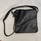 David Jones Paris Black Leather Crossbody Bag Women One Size