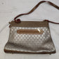 Monica Sanches Silver Leather Shoulder Bag Handbag Women