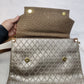 Monica Sanches Silver Leather Shoulder Bag Handbag Women