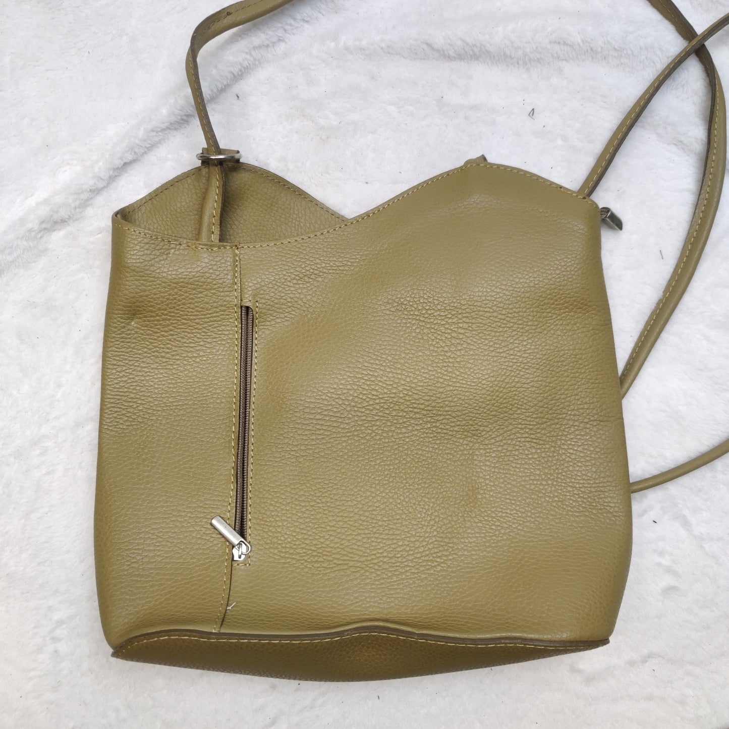 Genuine Leather Borse In Pelle Vintage Beige Shoulder Bag Women