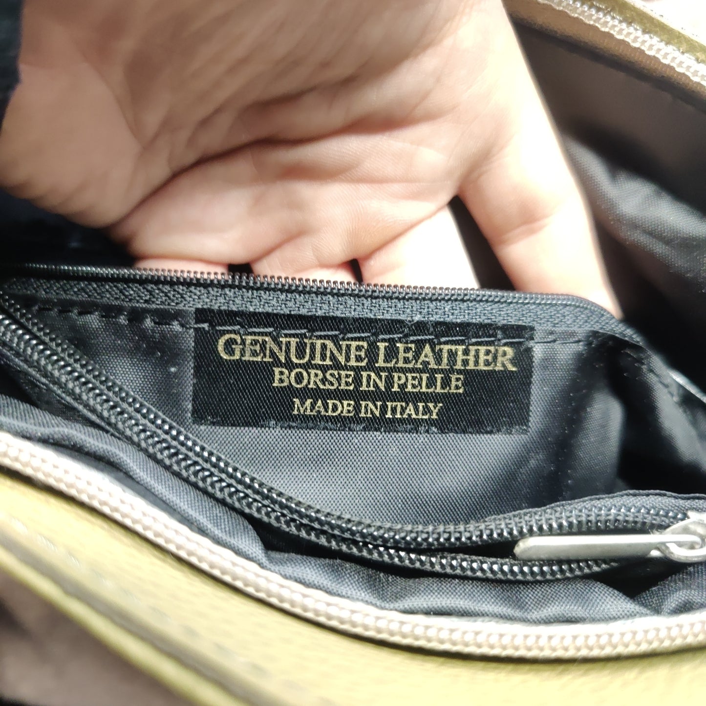 Genuine Leather Borse In Pelle Vintage Beige Shoulder Bag Women