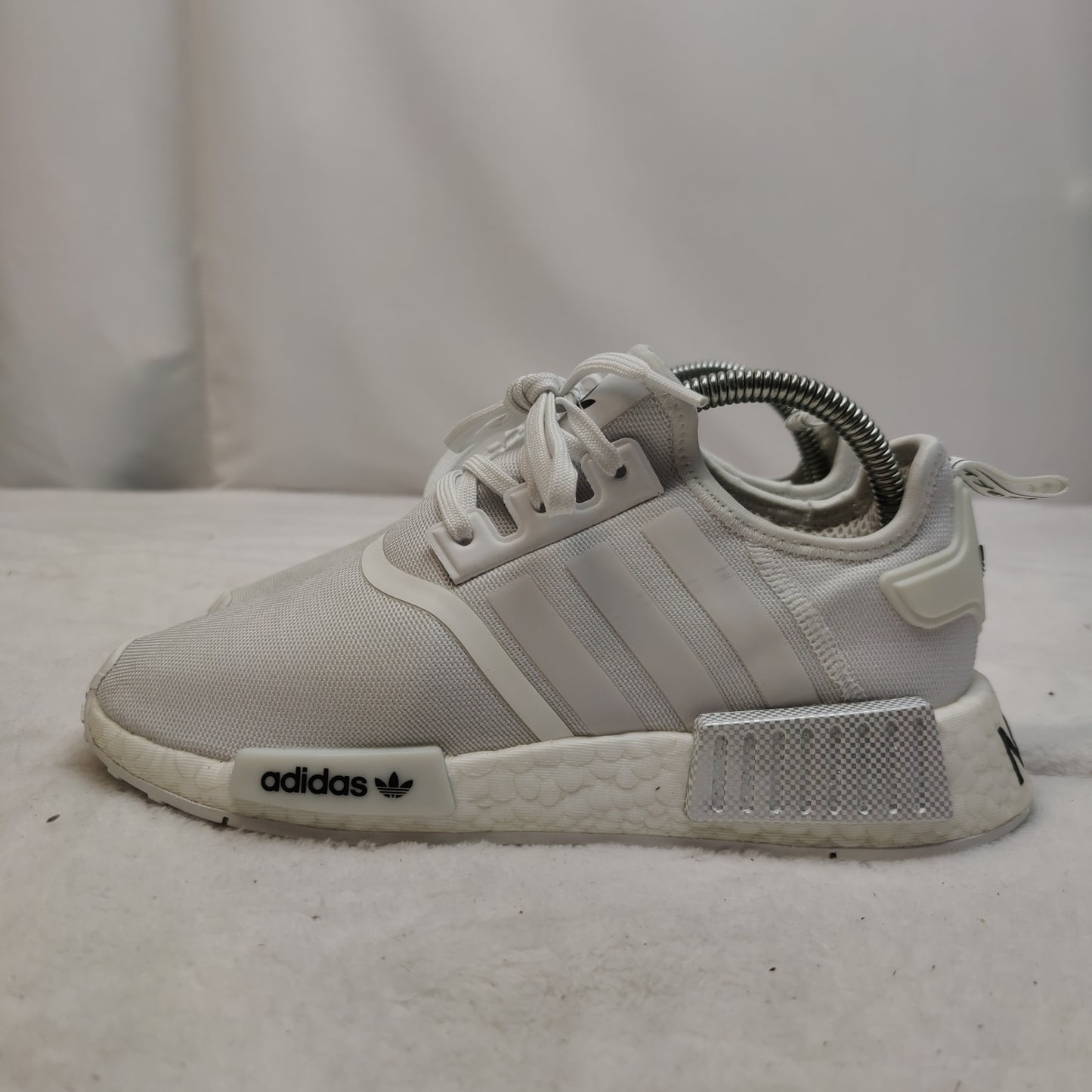 Adidas NMD R1 Primeblue Triple White Sneaker Trainers Shoes Women UK 5.5