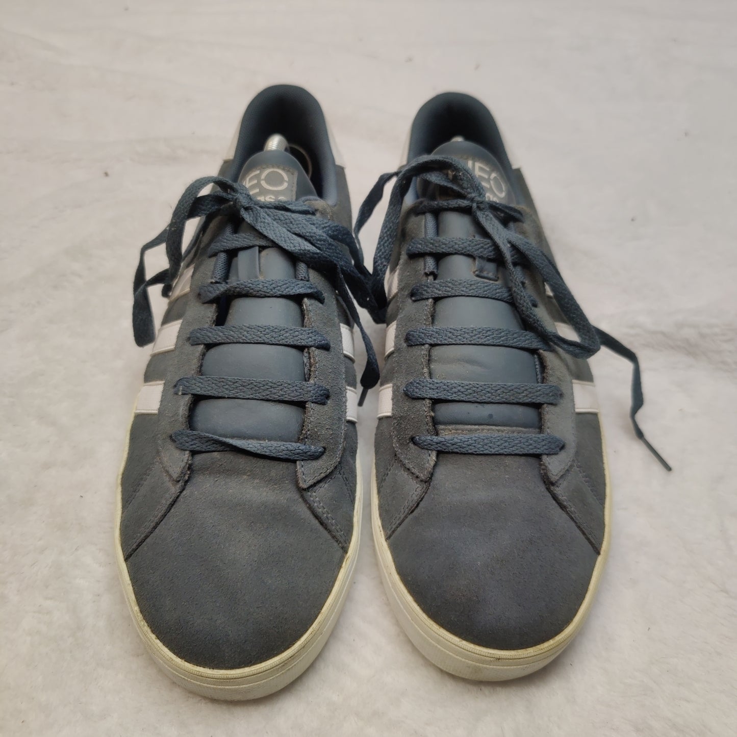 Adidas Neo Navy Blue Suede Leather Sneaker Trainers Shoes Men UK 10 EU 44.5