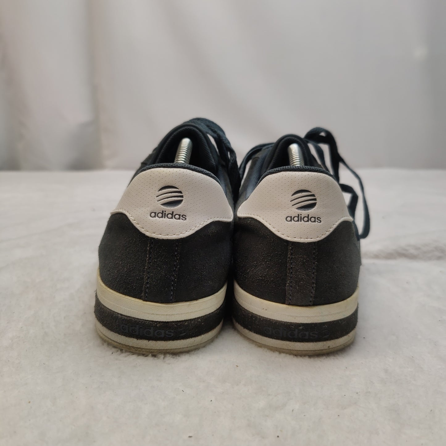 Adidas Neo Navy Blue Suede Leather Sneaker Trainers Shoes Men UK 10 EU 44.5