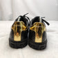 Reginald Black Gold Leather Sneaker Trainers Shoes Men UK 8 EU 42