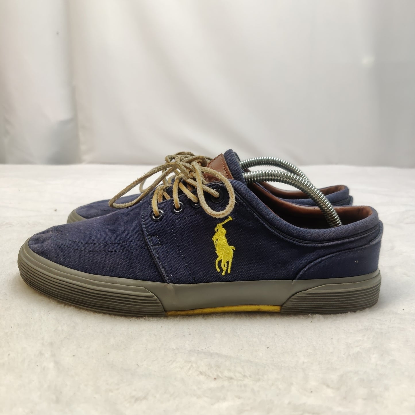 Polo Ralph Lauren Faxon Low Blue Casual Sneaker Shoes Men UK 8.5 EU 42.5