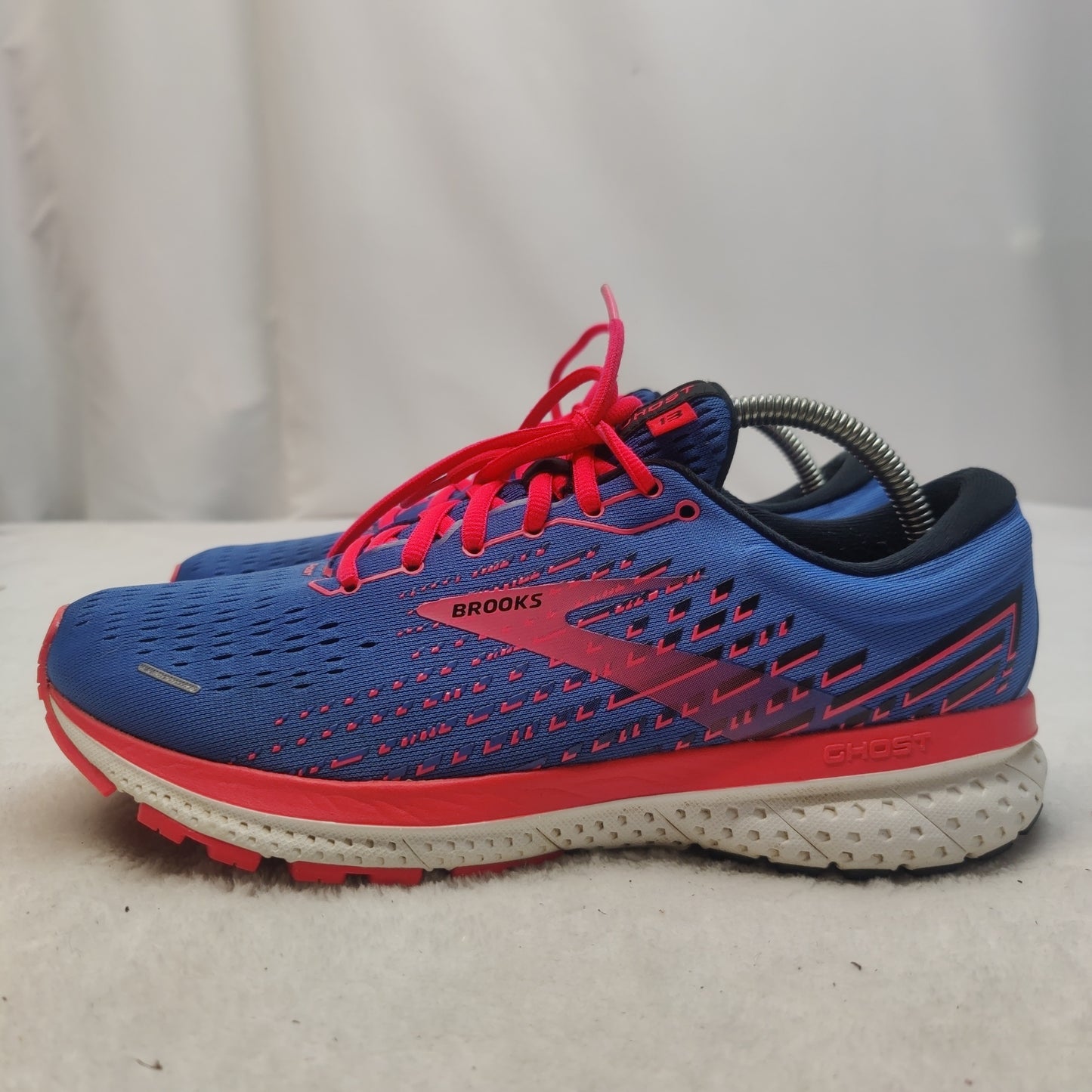 Brooks Ghost 13 Blue Red Sneaker Trainers Shoes Women UK 8 EU 42
