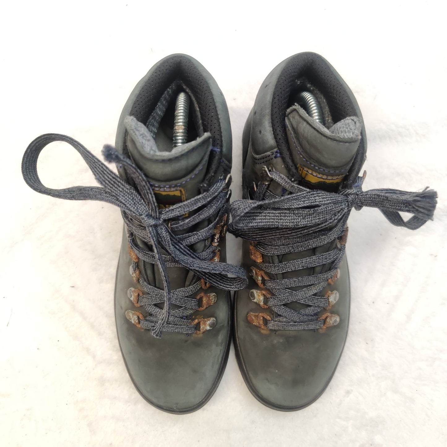 Meindl Dark Grey Leather Hiking Boots Shoes Women Size UK 5 EU 38