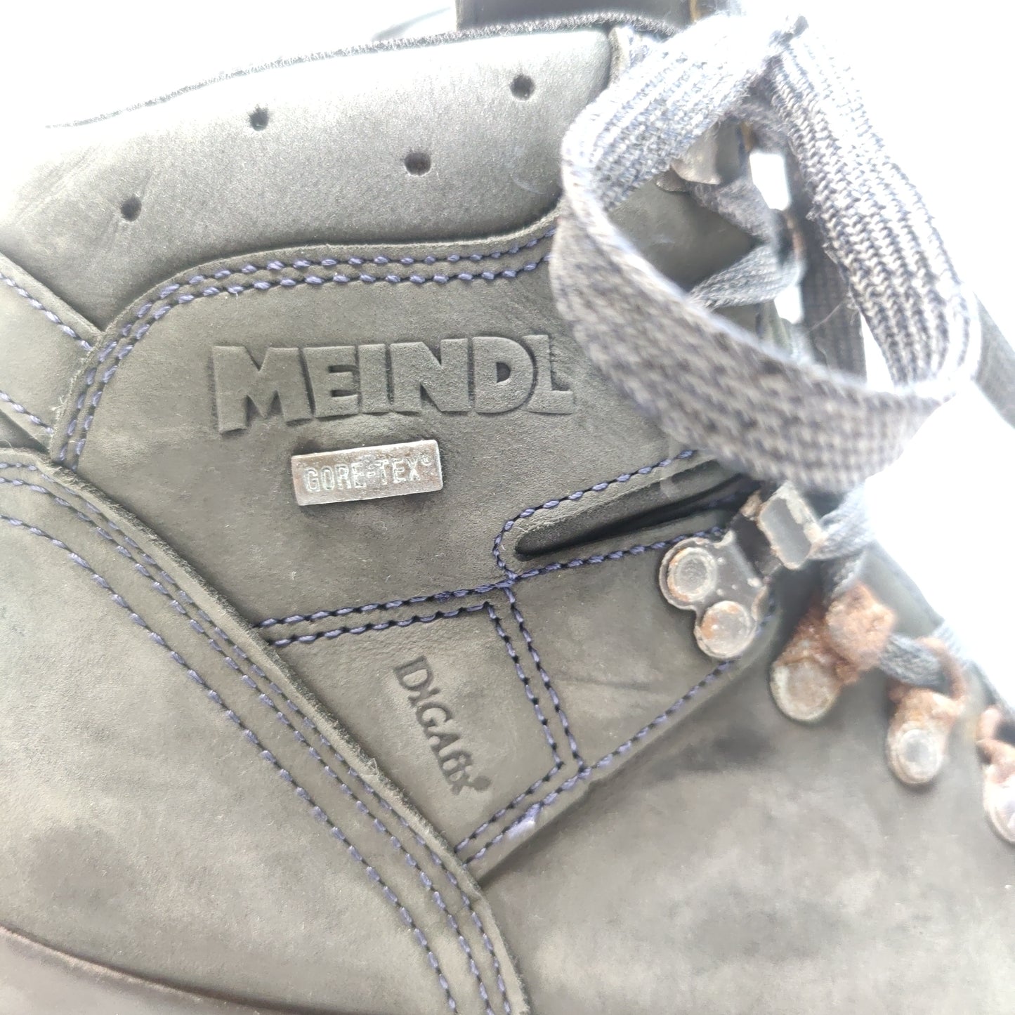 Meindl Dark Grey Leather Hiking Boots Shoes Women Size UK 5 EU 38