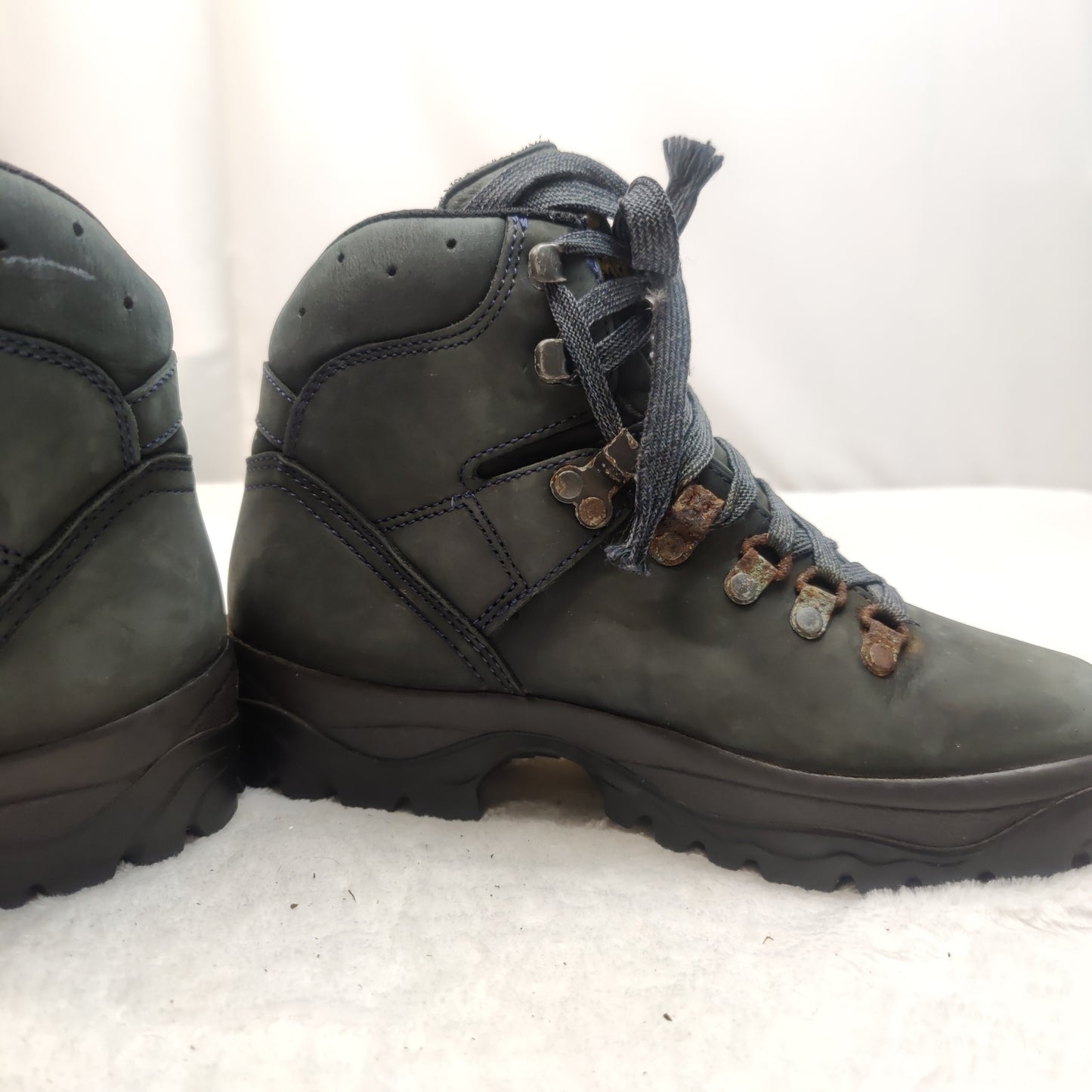 Meindl Dark Grey Leather Hiking Boots Shoes Women Size UK 5 EU 38