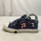 Replay Rock and Roll Blue Canvas Sneaker Shoes Kids Boys Girls UK 2 EU 34