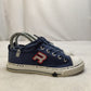 Replay Rock and Roll Blue Canvas Sneaker Shoes Kids Boys Girls UK 2 EU 34