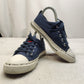 Replay Rock and Roll Blue Canvas Sneaker Shoes Kids Boys Girls UK 2 EU 34