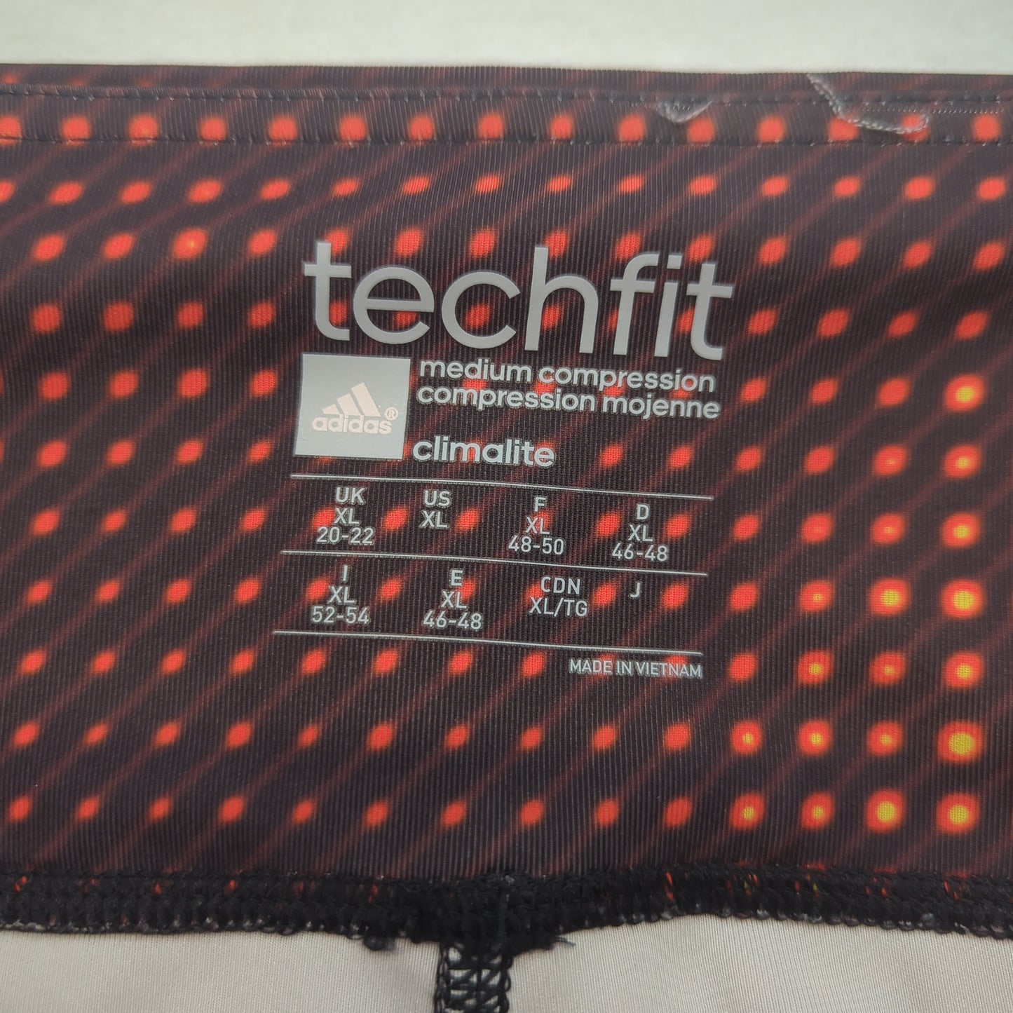 Adidas Climalite Techfit Red/Black Leggings Women Size XL UK 20-22