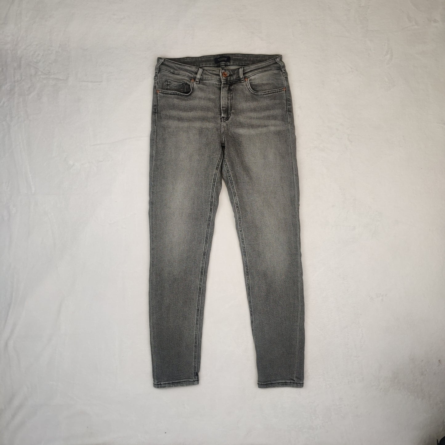 Scotch & Soda La Bohemienne Mid Rise Skinny Grey Denim Jeans Men W30 L30