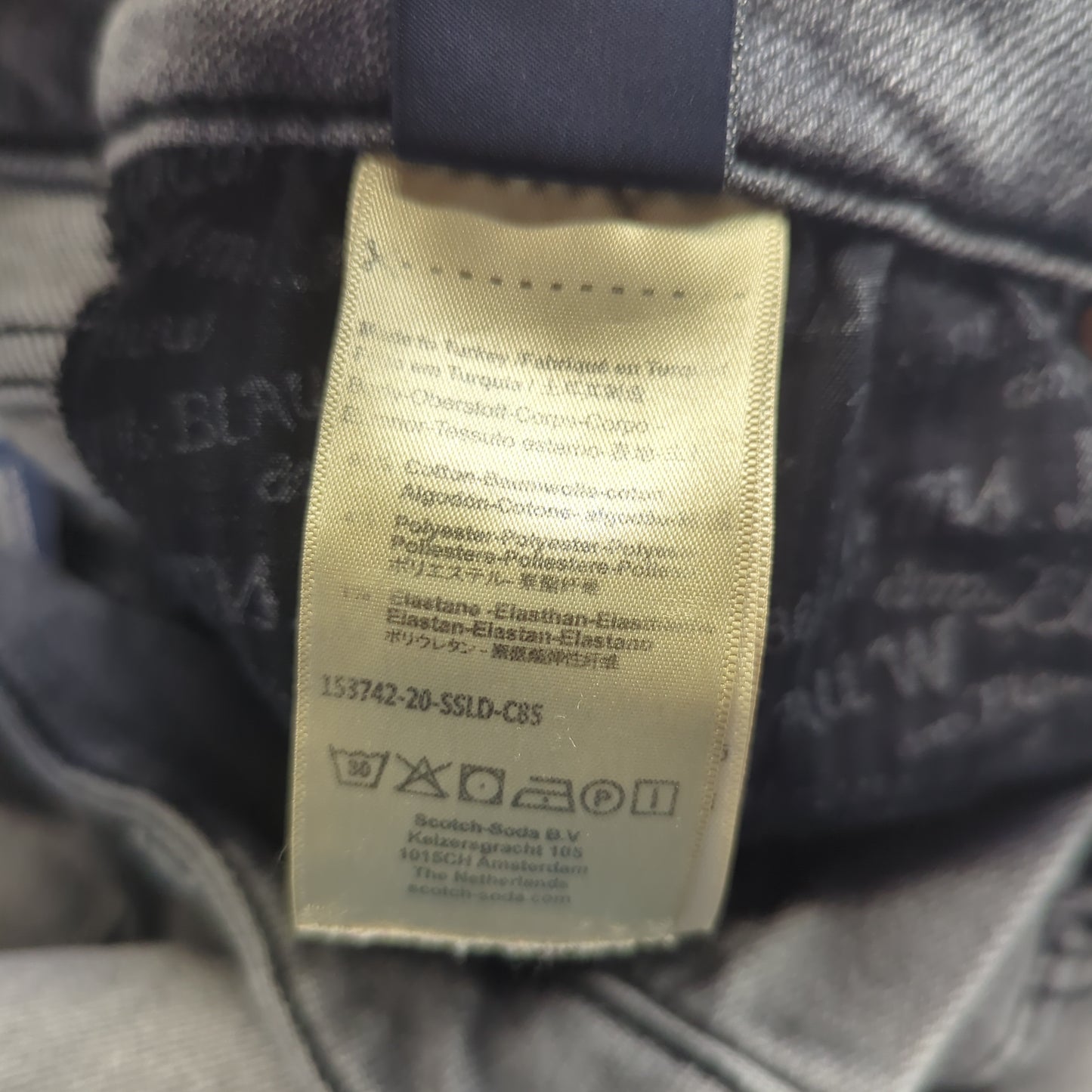 Scotch & Soda La Bohemienne Mid Rise Skinny Grey Denim Jeans Men W30 L30