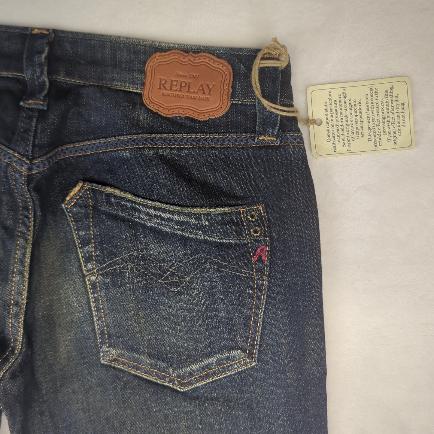 Replay Rockxanne Blue Slim Skinny Denim Jeans Women W26 L32 ~ NWT