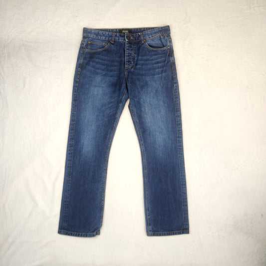 Diesel Blue Straight Fit Denim Jeans Men Size W34 L32
