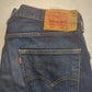 Levi's 501 Blue Straight Fit Button Fly Jeans Men W36 L32