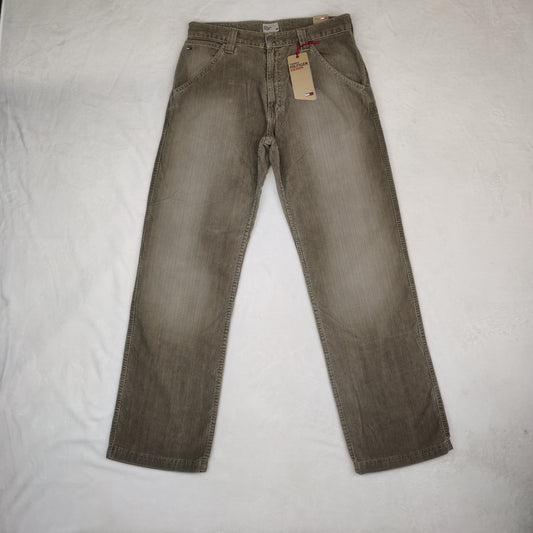 Tommy Hilfiger Ballpeen Vintage Beige Straight Corduroy Jeans Men W32 L34