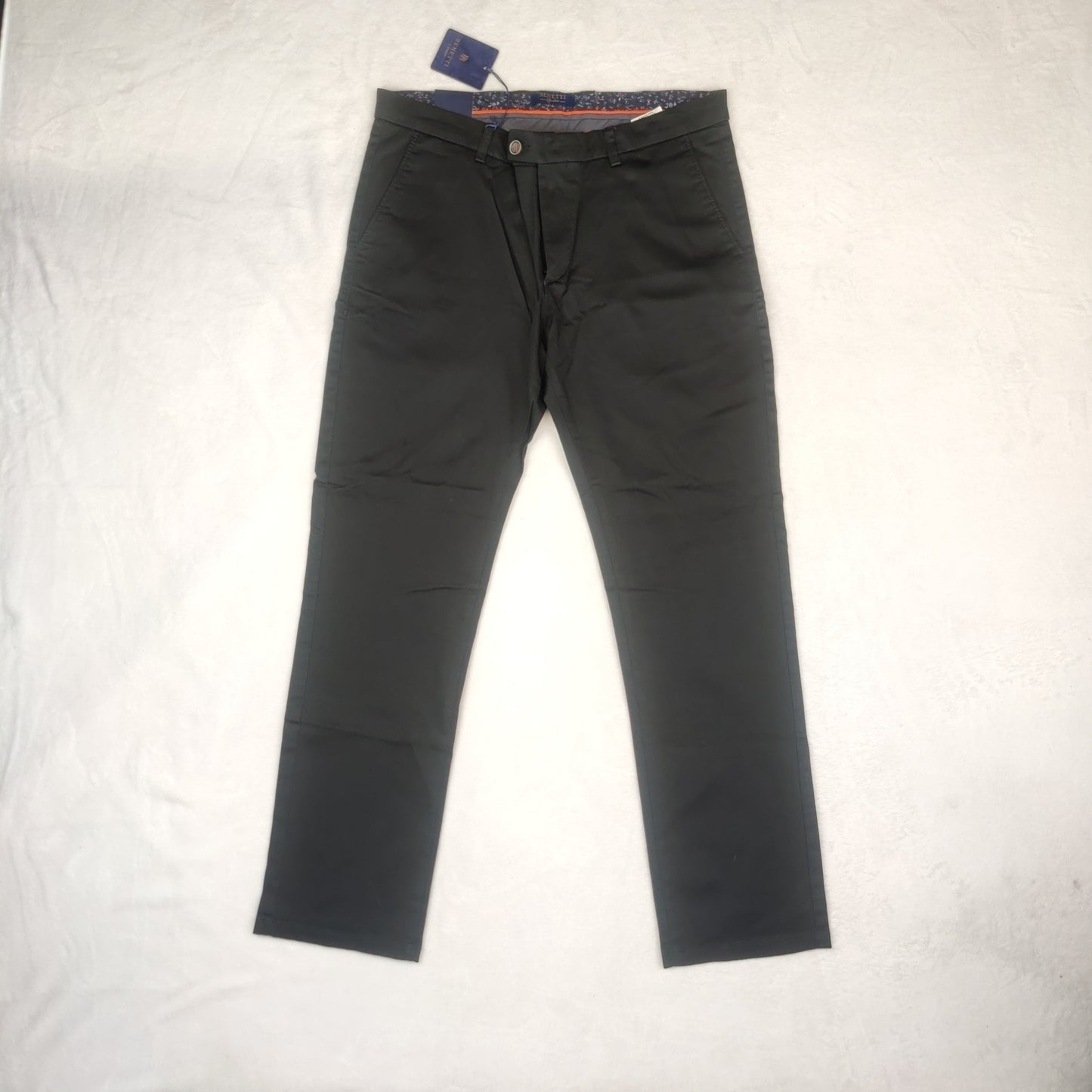 Benetti Signature Elton Grey Chino Trousers Men W36 L32