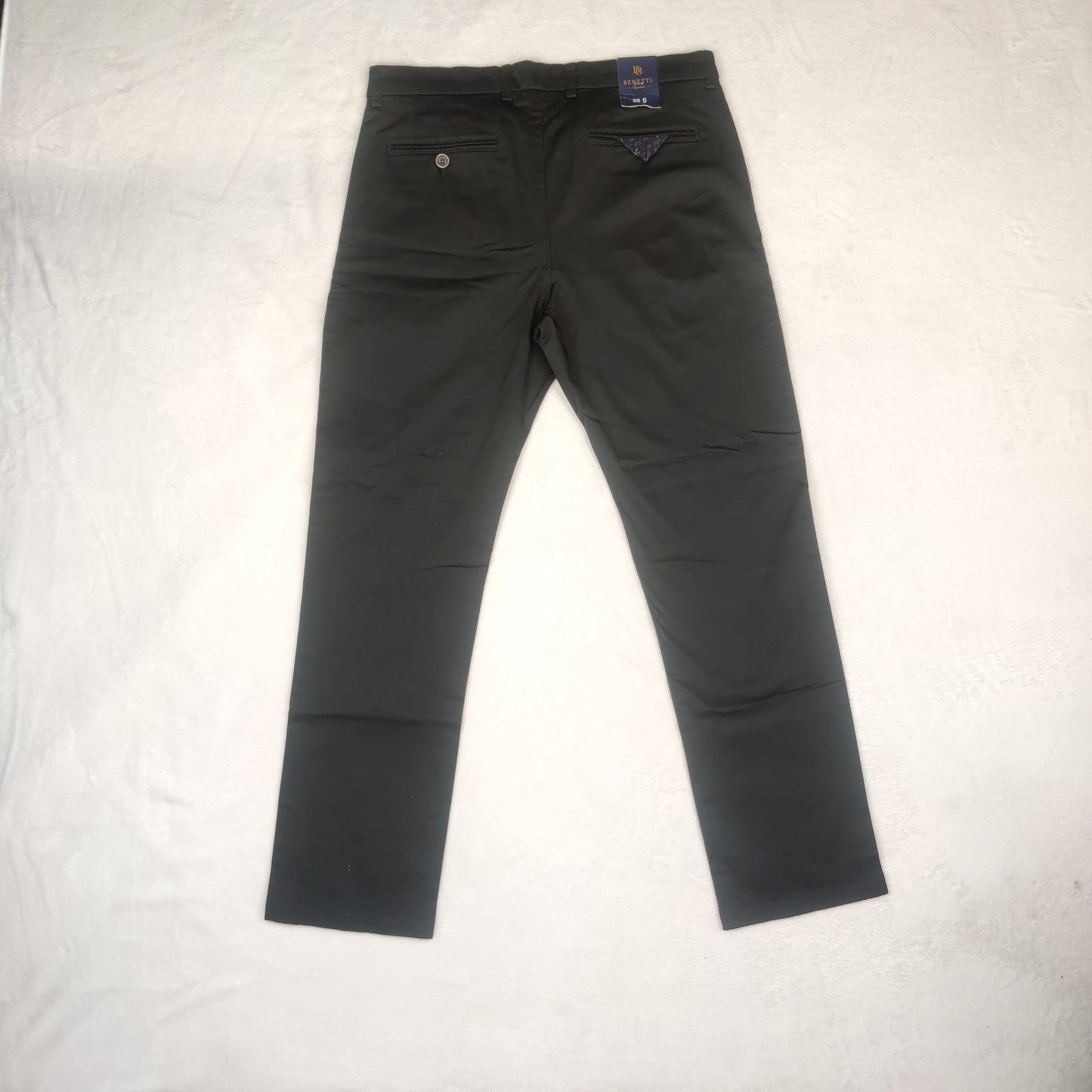 Benetti Signature Elton Grey Chino Trousers Men W36 L32