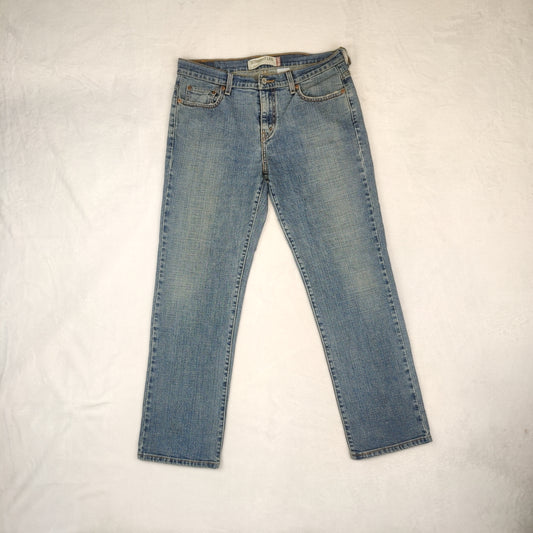 Levi's 505 Vintage USA Blue Stonewash Regular Straight Fit Jeans Men W34 L30