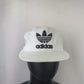Adidas Vintage White Embroidered Snapback Cap Hat Men One Size