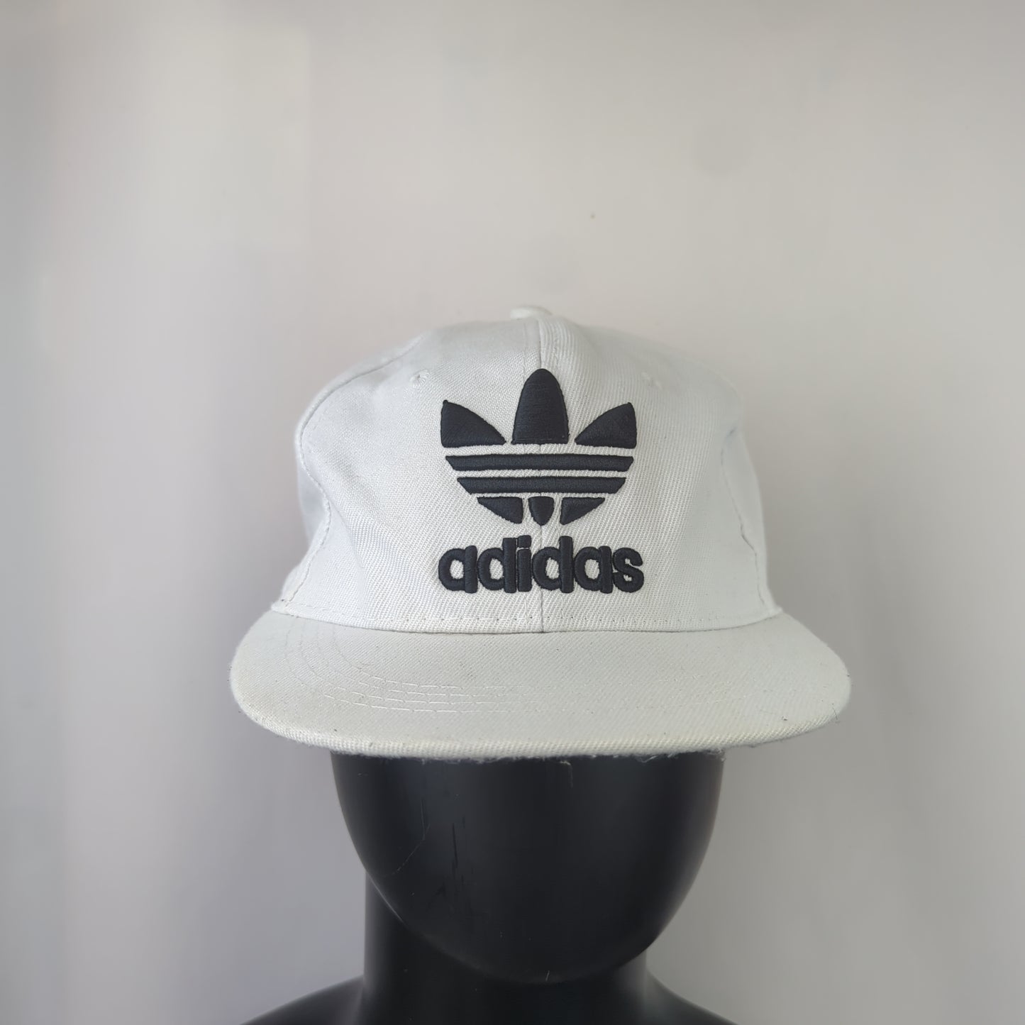 Adidas Vintage White Embroidered Snapback Cap Hat Men One Size
