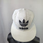 Adidas Vintage White Embroidered Snapback Cap Hat Men One Size