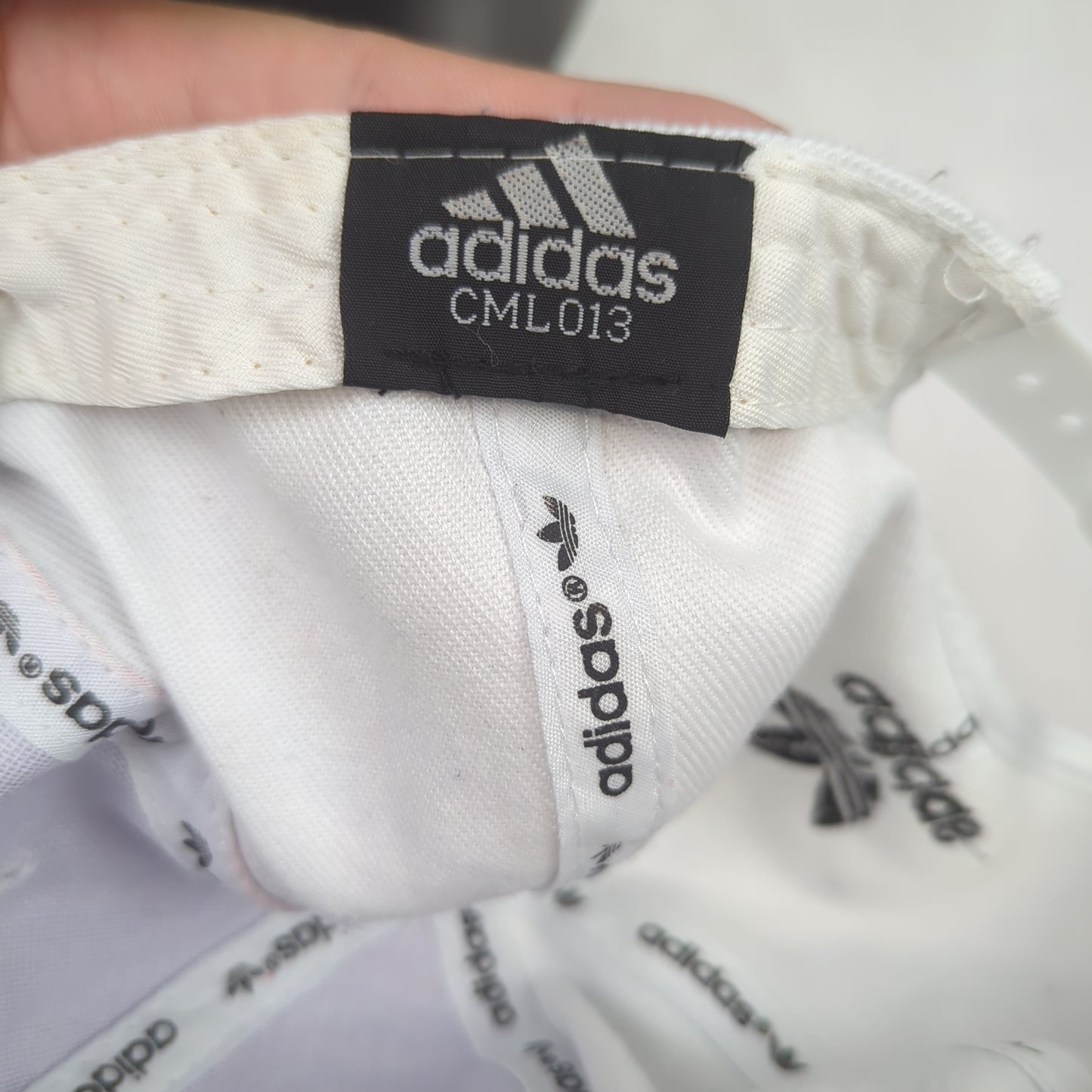 Adidas Vintage White Embroidered Snapback Cap Hat Men One Size