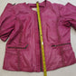 Trapper Queens Pink Clamor Lamb Leather Jacket Women Size 40
