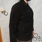 Reza Duro Black Vintage Leather Suede Reversible Bomber Jacket Men Size 52 Large