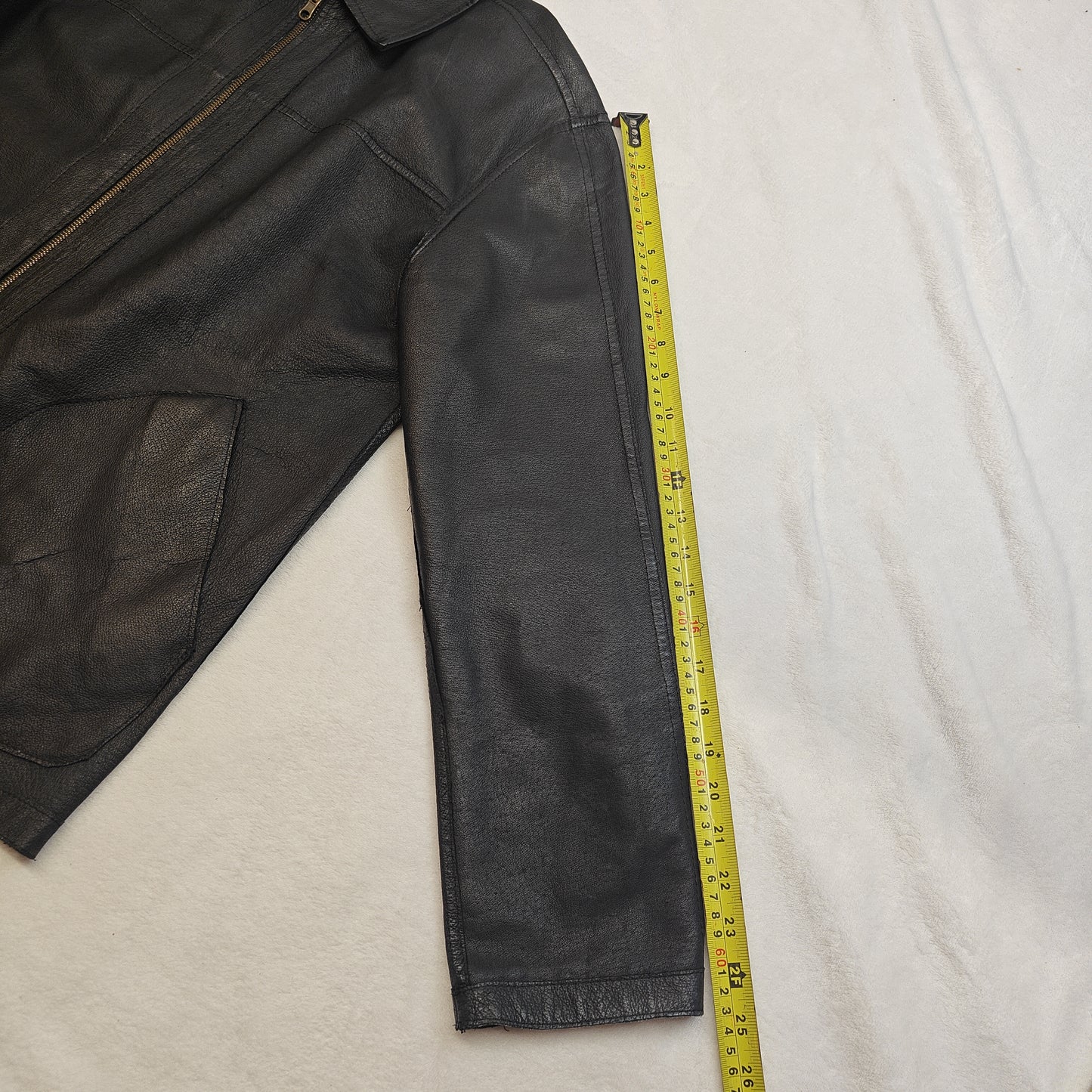 Reza Duro Black Vintage Leather Suede Reversible Bomber Jacket Men Size 52 Large