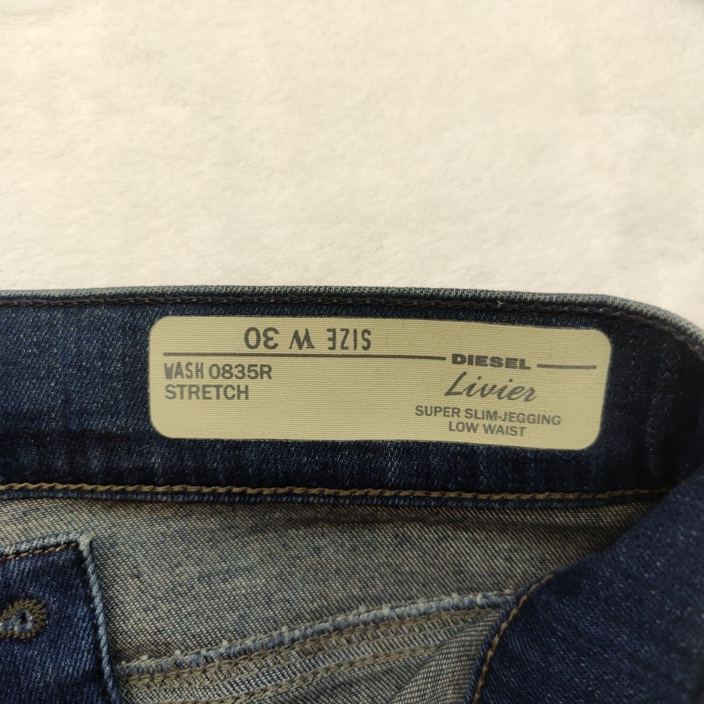 Diesel Livies Super Slim-Jegging Low Waist Blue Denim Jeans Women W30/L36