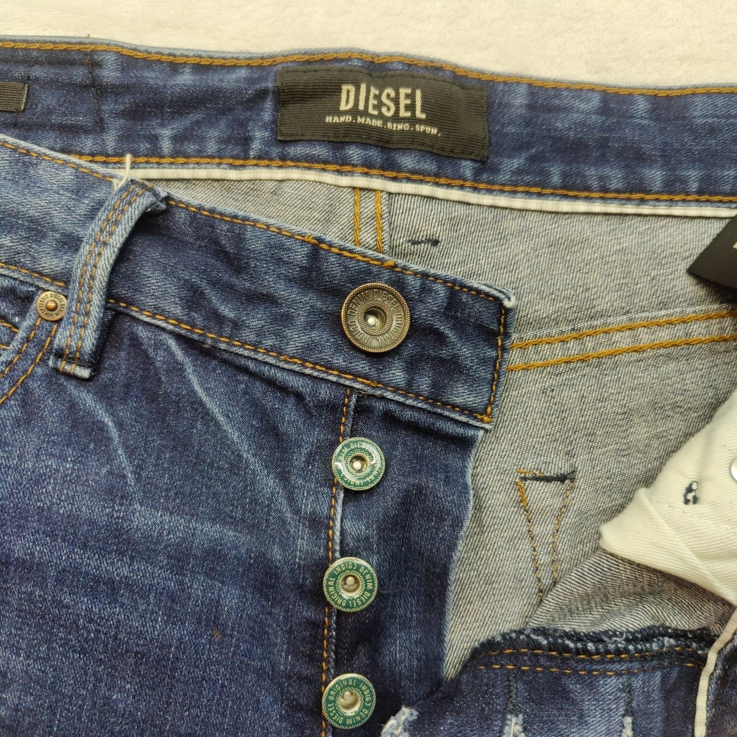 Diesel Regular Tapered Blue Stonewash Denim Jeans Men Size W32/L30