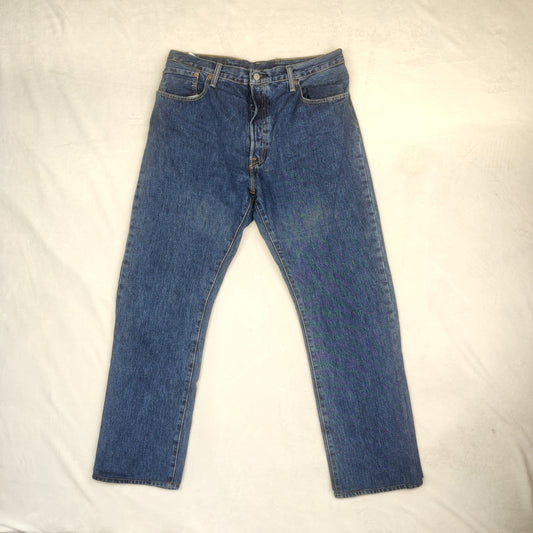 Levi's 501 Regular Straight Fit Blue Denim Cotton Jeans Men Size W36/L31
