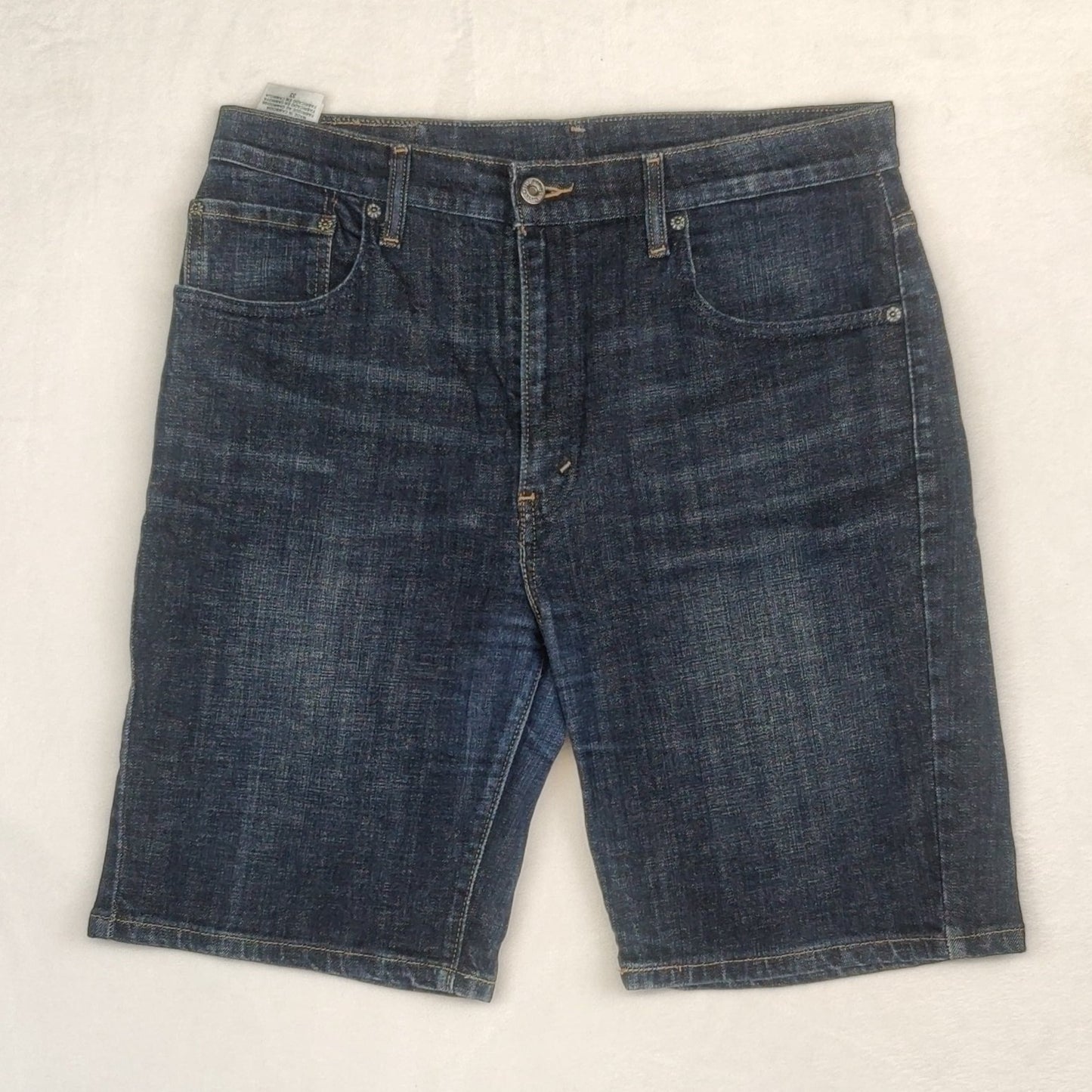 Levi's 505 Vintage Relaxed Straight Blue Denim Jeans Shorts Men Size W33/L21
