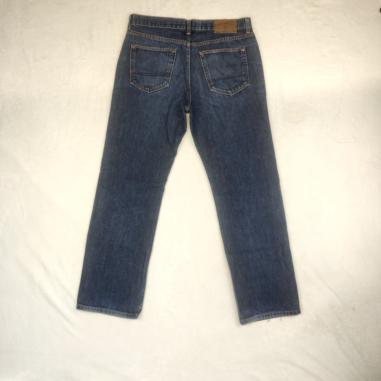 Tommy Hilfiger Relaxed Straight Fit Blue Denim Cotton Jeans Men Size W32/L30
