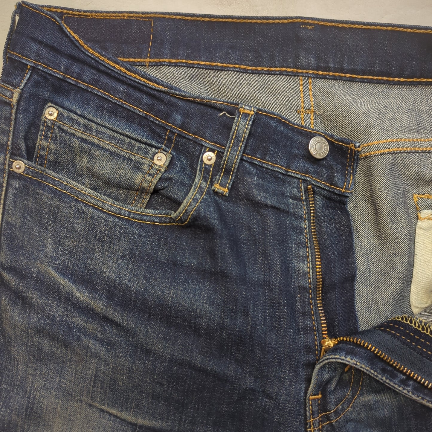 Levi's 514 Regular Straight Fit Blue Denim Cotton Jeans Men Size W34/L30