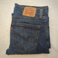 Levi's 505 Relaxed Straight Fit Blue Stonewash Denim Jeans Men Size W34/L30