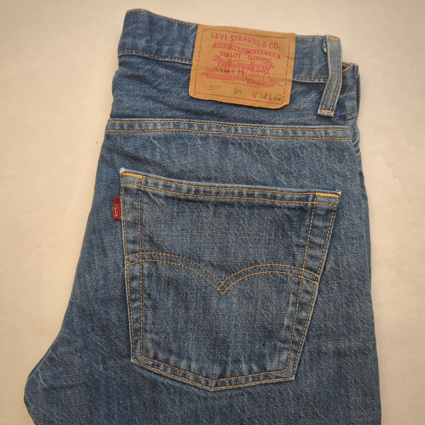 Levi's 507 04 Vintage Bootcut Blue Stonewash Denim Cotton Jeans Men Size W32/L32